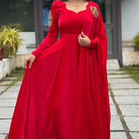 Anarkali Collection "Rangoli" - Rouge
