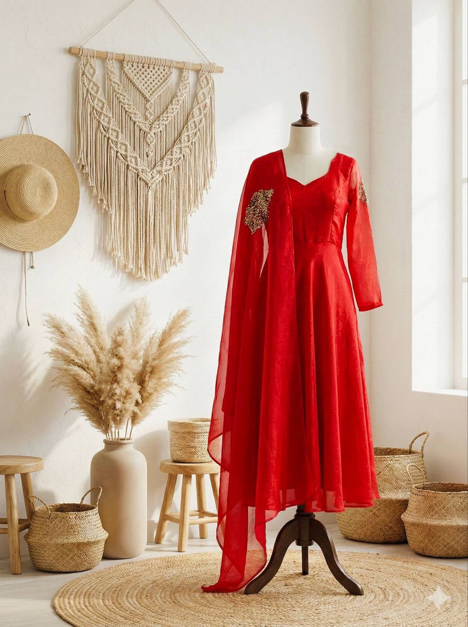 Anarkali Collection "Rangoli" - Rouge