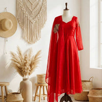Anarkali Collection "Rangoli" - Rouge