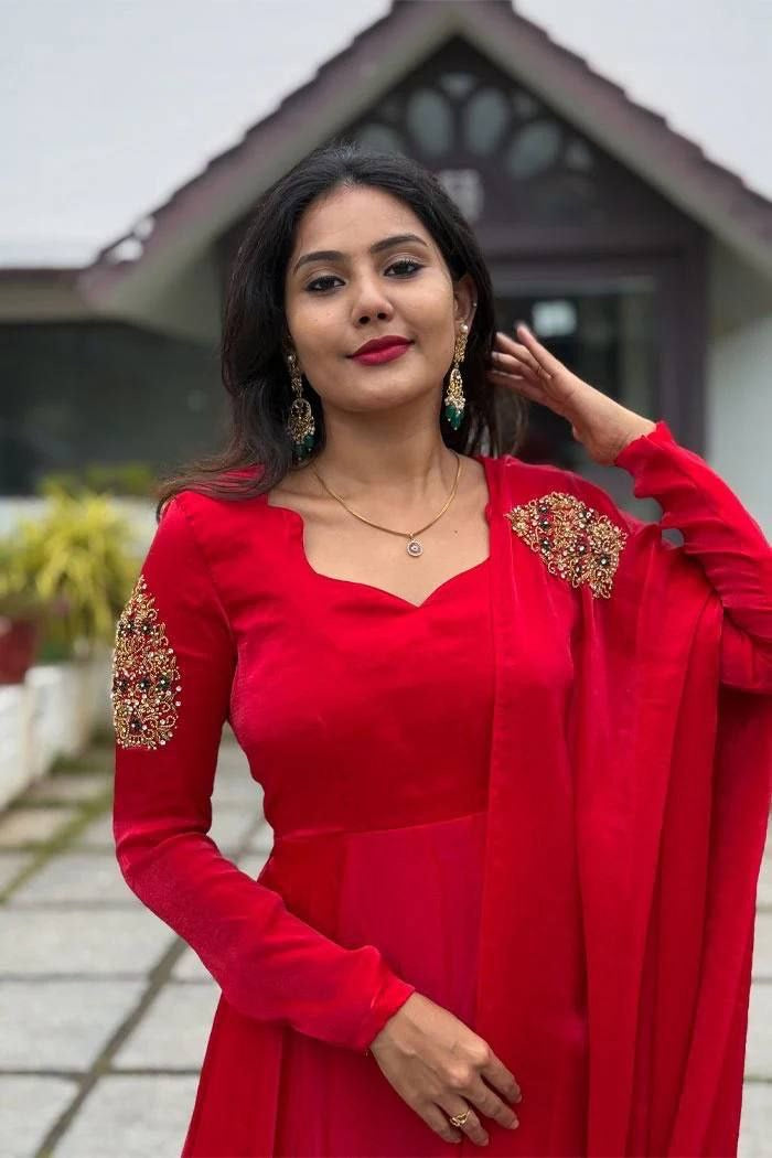 Anarkali Collection "Rangoli" - Rouge