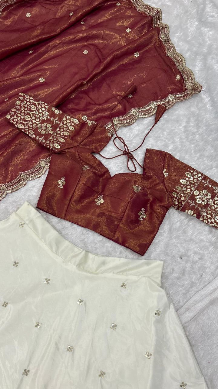 Lehenga collection "Pryanka" - Bordeaux