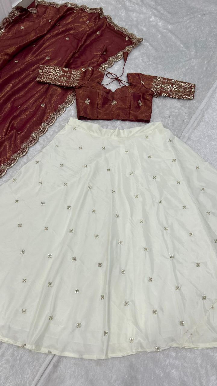Lehenga collection "Pryanka" - Bordeaux