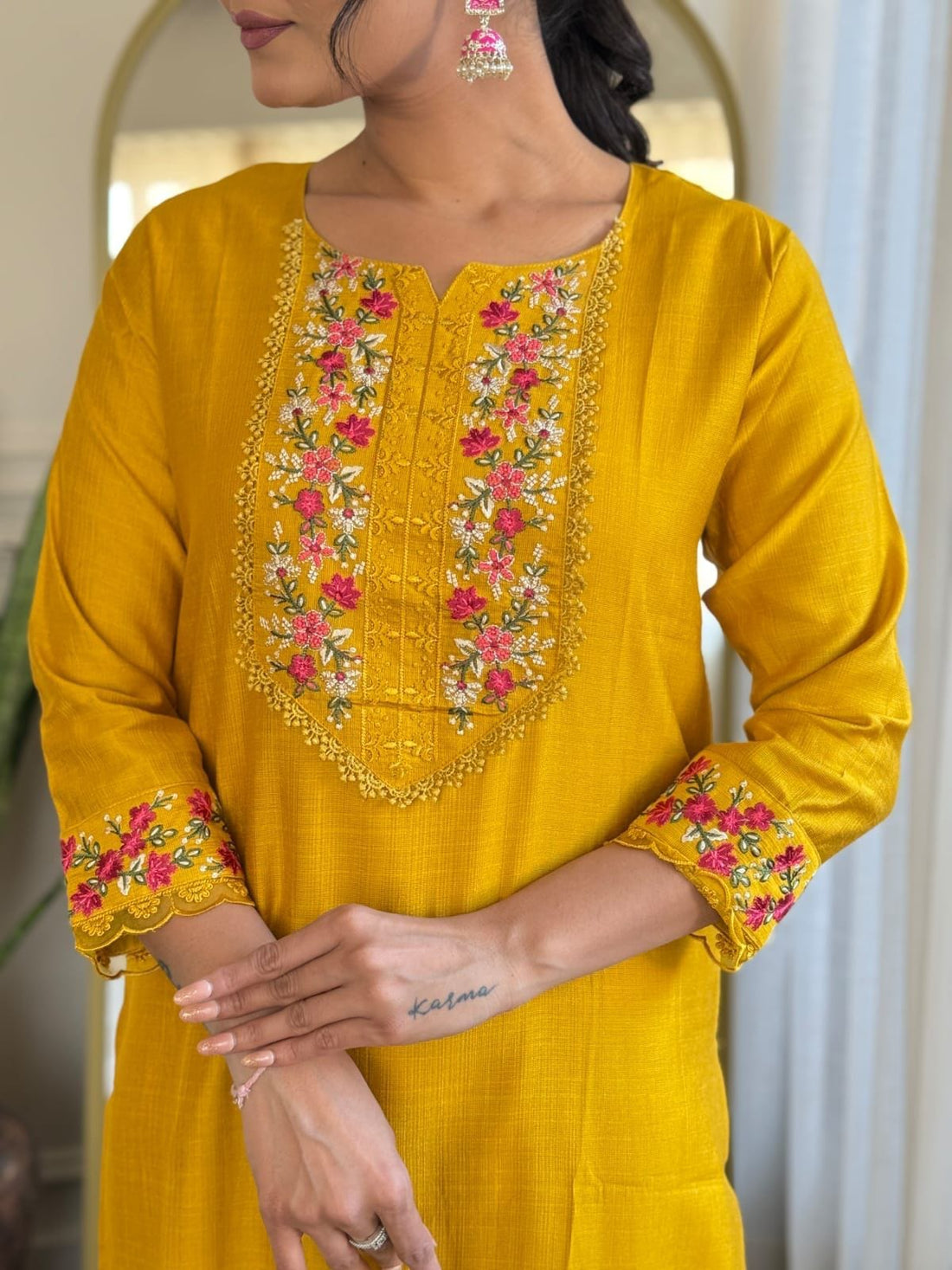 Punjabi Collection "Gwendali" - Jaune moutarde