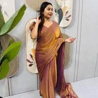 Sari prêt à porter Collection "Serendy" - Bronze rosé