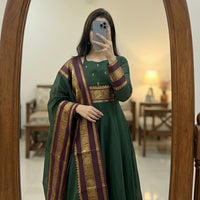 Anarkali/Robe Collection "Vilakshmi" - Vert Taille 44