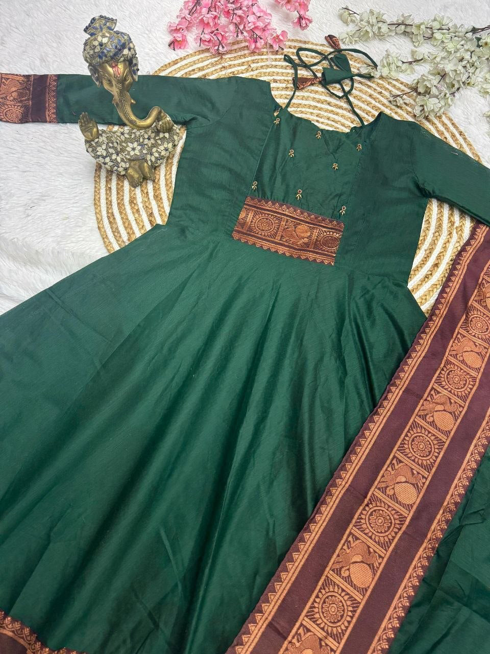 Anarkali/Robe Collection "Vilakshmi" - Vert Taille 44