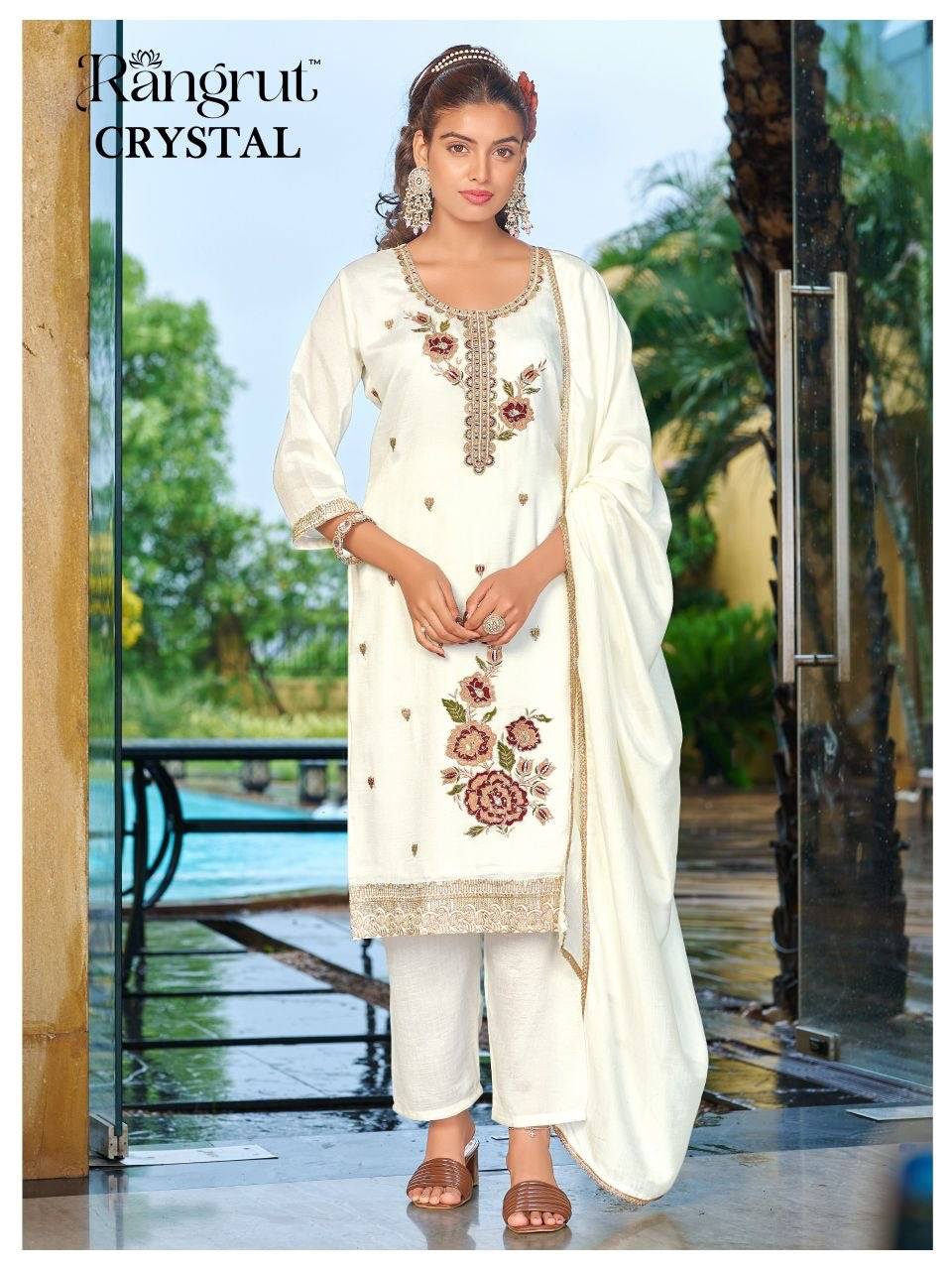 Punjabi "Laleeta" - Blanc cassé