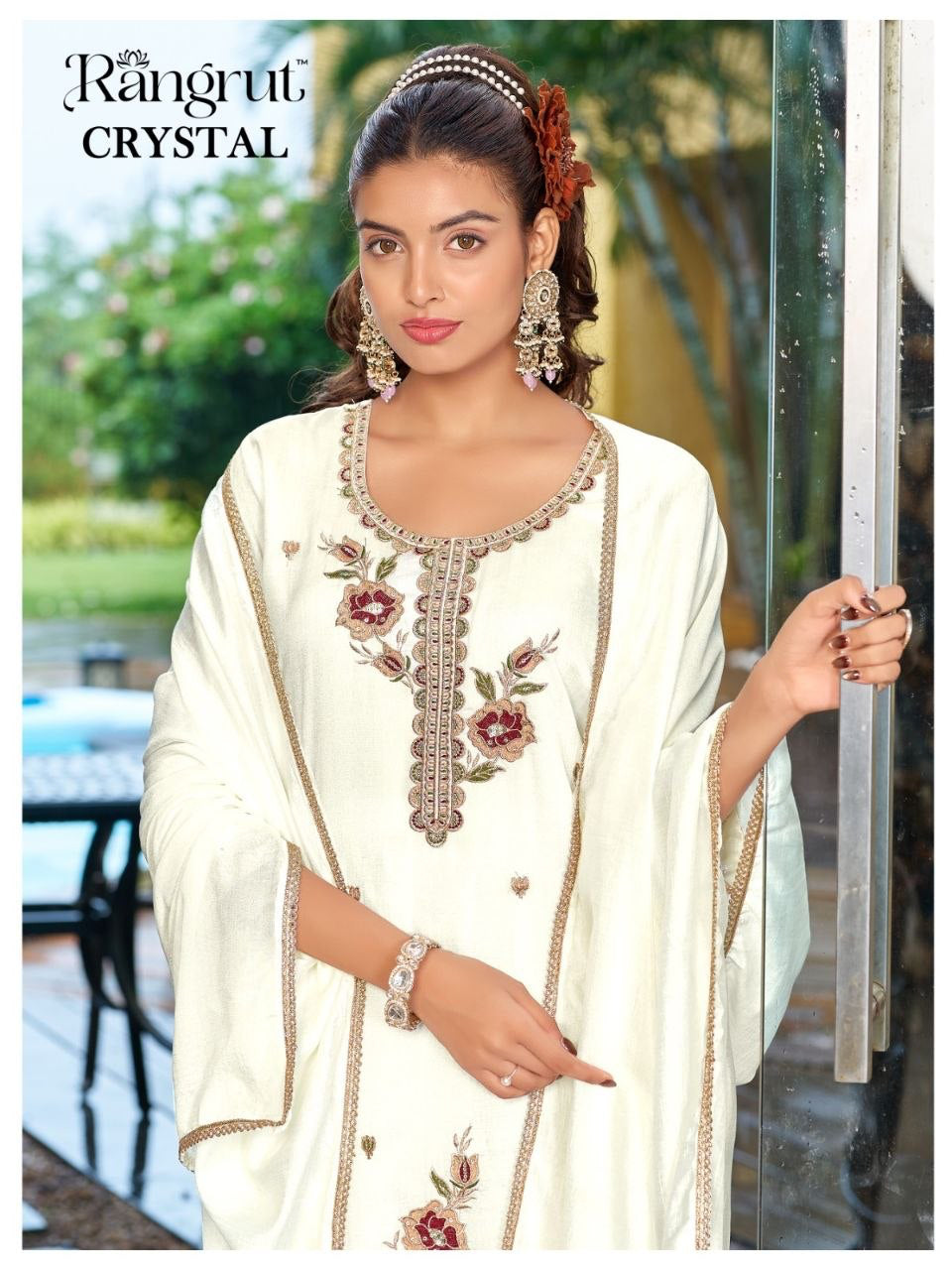 Punjabi "Laleeta" - Blanc cassé