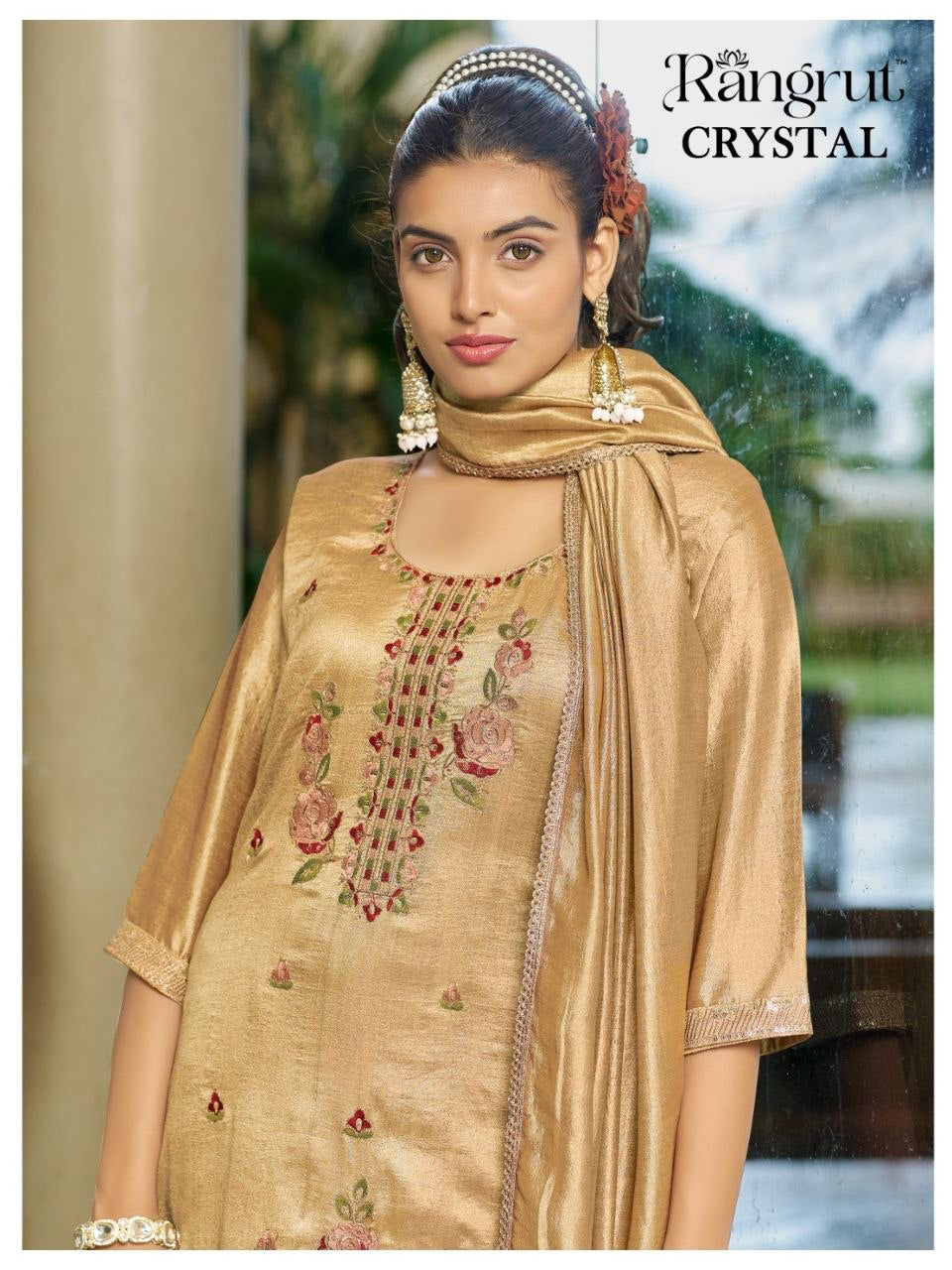 Punjabi "Laleeta" - Beige doré