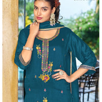 Punjabi "Laleeta" - Bleu canard