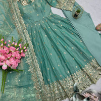 Anarkali/Robe Collection "Indra" - Vert menthe