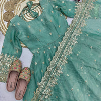 Anarkali/Robe Collection "Indra" - Vert menthe