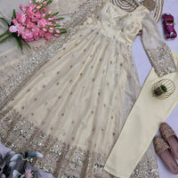 Anarkali/Robe Collection "Indra" - Beige