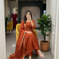 Anarkali  "Anjana" - Orange