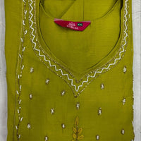 Anarkali  "Anjana" - Vert anis