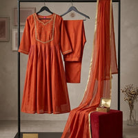 Anarkali  "Anjana" - Orange
