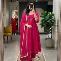 Anarkali  "Anjana" - Rose fuschia