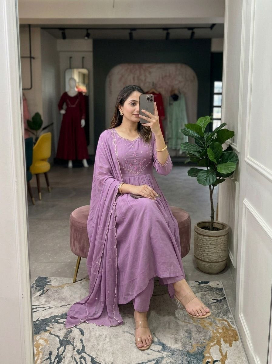 Anarkali  "Anjana" - Lavende