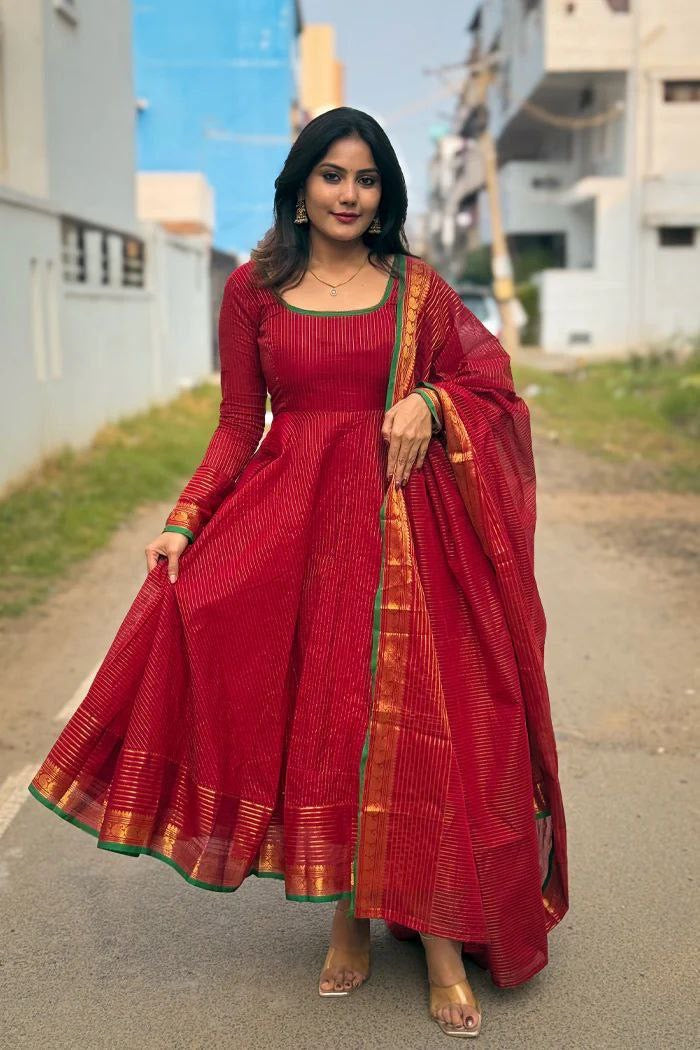 Anarkali Collection "Tressee" - Rouge