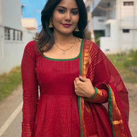 Anarkali Collection "Tressee" - Rouge