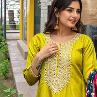 Punjabi "Anneesha" - Vert anis