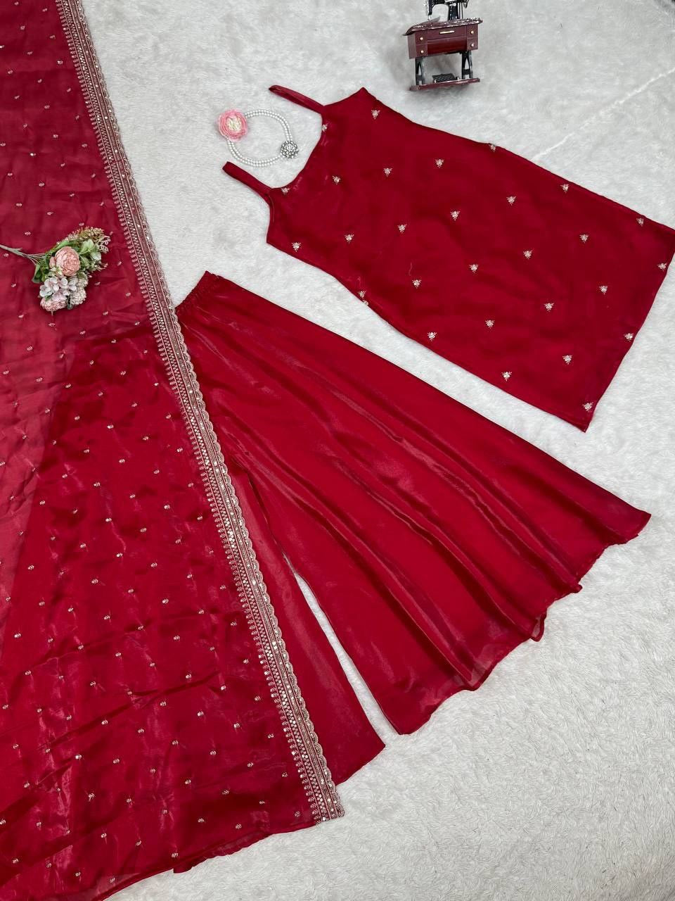 Punjabi "Ranee" - Rouge bordeaux