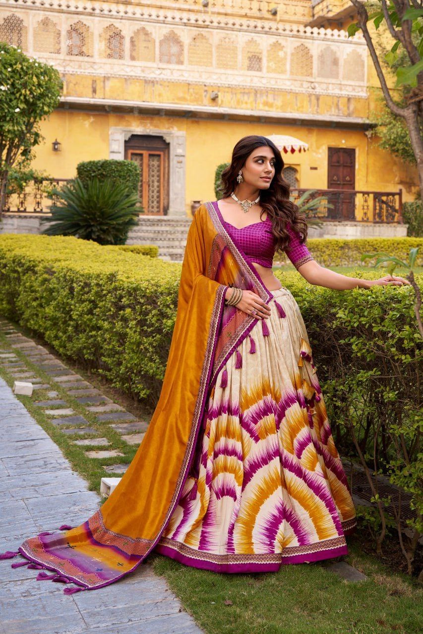 Lehenga collection "Anahitha" - Prune