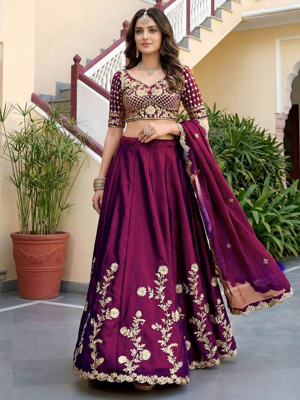 Lehenga collection "Dipriya" - Prune