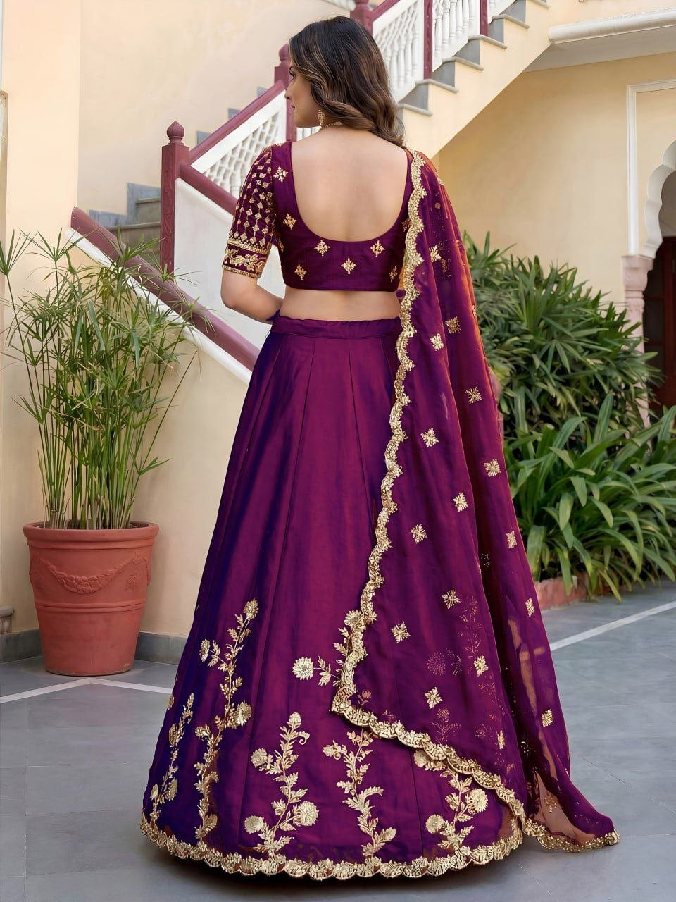 Lehenga collection "Dipriya" - Prune