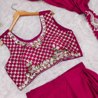 Sari prêt à porter Collection "Peacok" - Rose