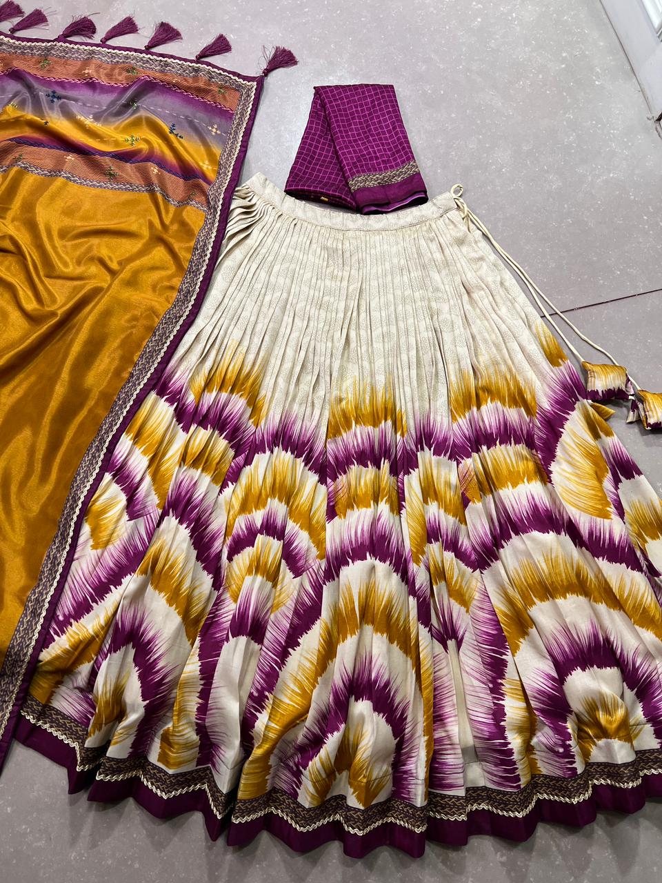 Lehenga collection "Anahitha" - Prune