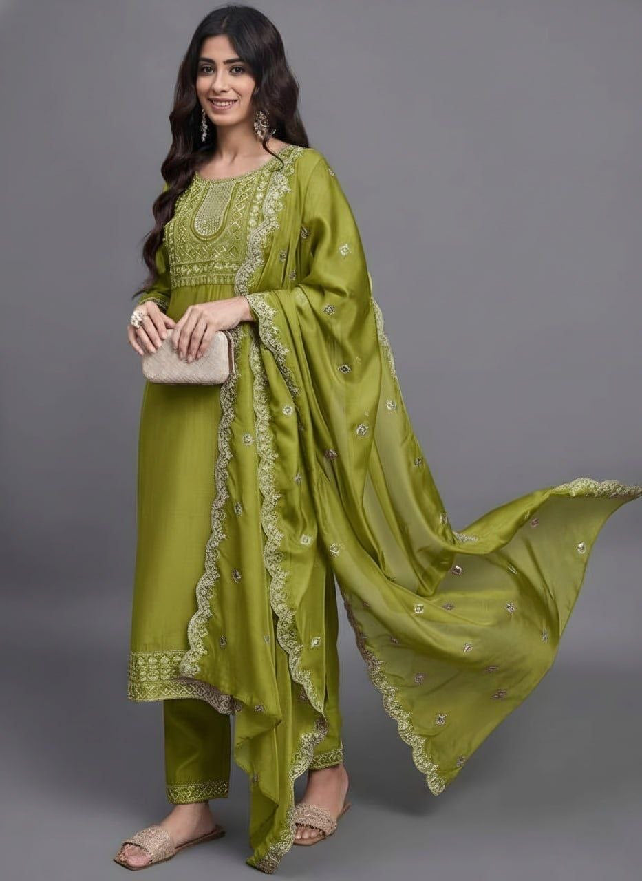Punjabi "Vally" - Vert olive