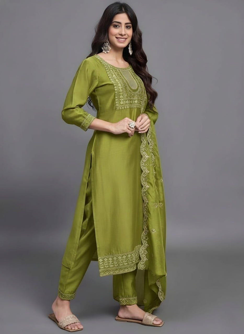 Punjabi "Vally" - Vert olive