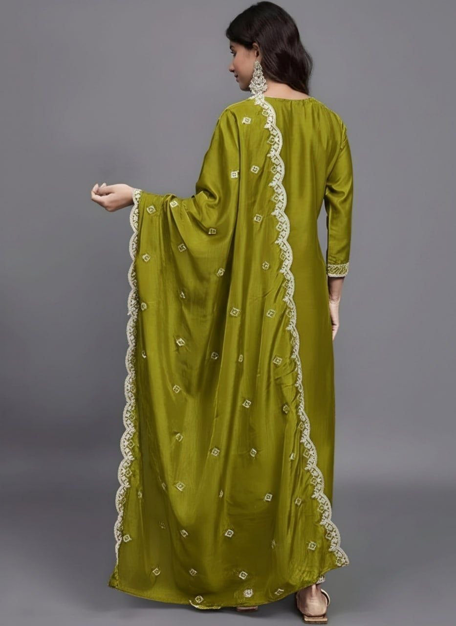 Punjabi "Vally" - Vert olive