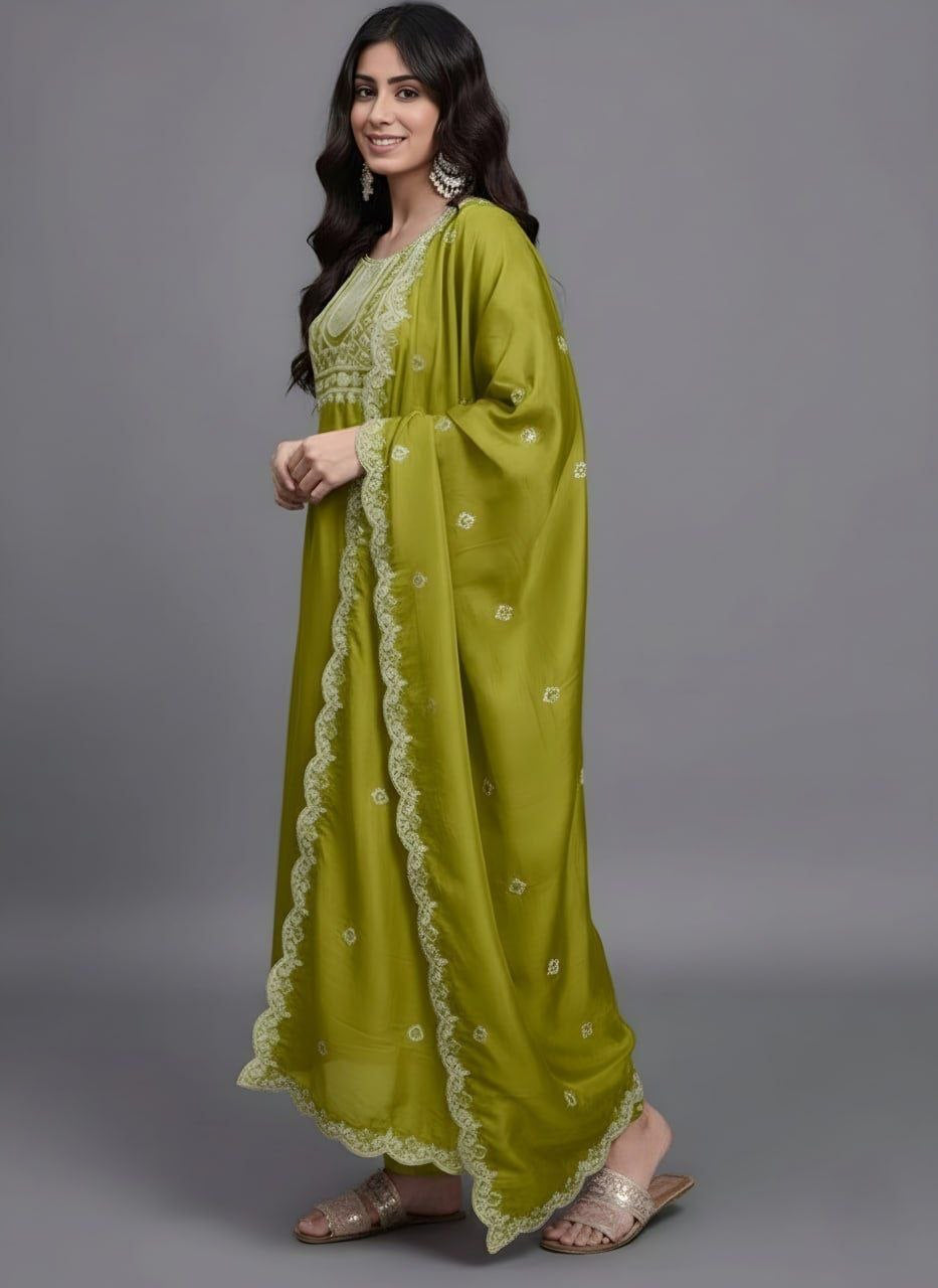 Punjabi "Vally" - Vert olive