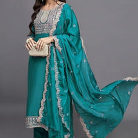 Punjabi "Vally" - Bleu canard