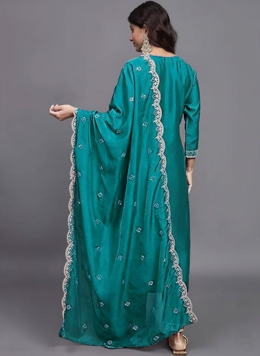 Punjabi "Vally" - Bleu canard