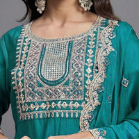 Punjabi "Vally" - Bleu canard