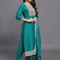 Punjabi "Vally" - Bleu canard
