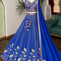 Lehenga collection "Sourhya" - Bleu royal