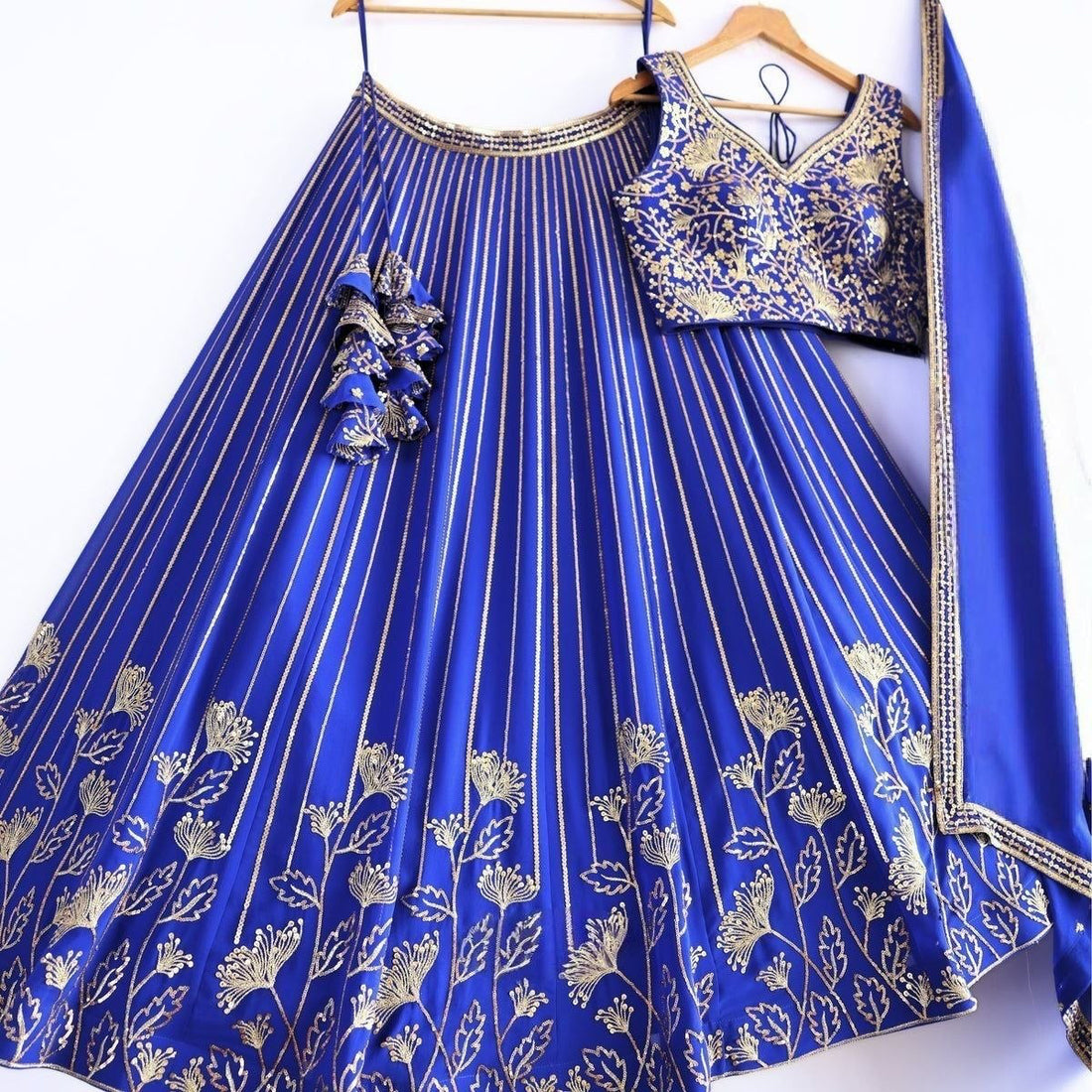 Lehenga collection "Sourhya" - Bleu royal