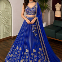 Lehenga collection "Sourhya" - Bleu royal