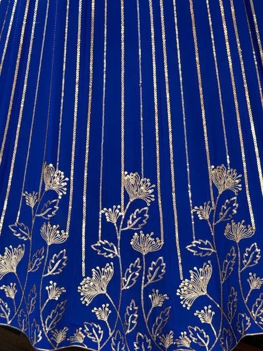 Lehenga collection "Sourhya" - Bleu royal
