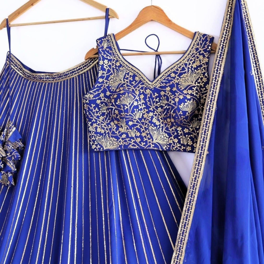 Lehenga collection "Sourhya" - Bleu royal