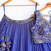 Lehenga collection "Sourhya" - Bleu royal
