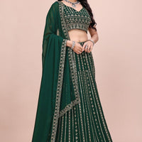 Lehenga collection "Sourhya" - Vert émeraude
