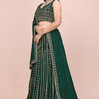 Lehenga collection "Sourhya" - Vert émeraude