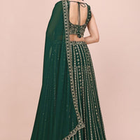 Lehenga collection "Sourhya" - Vert émeraude