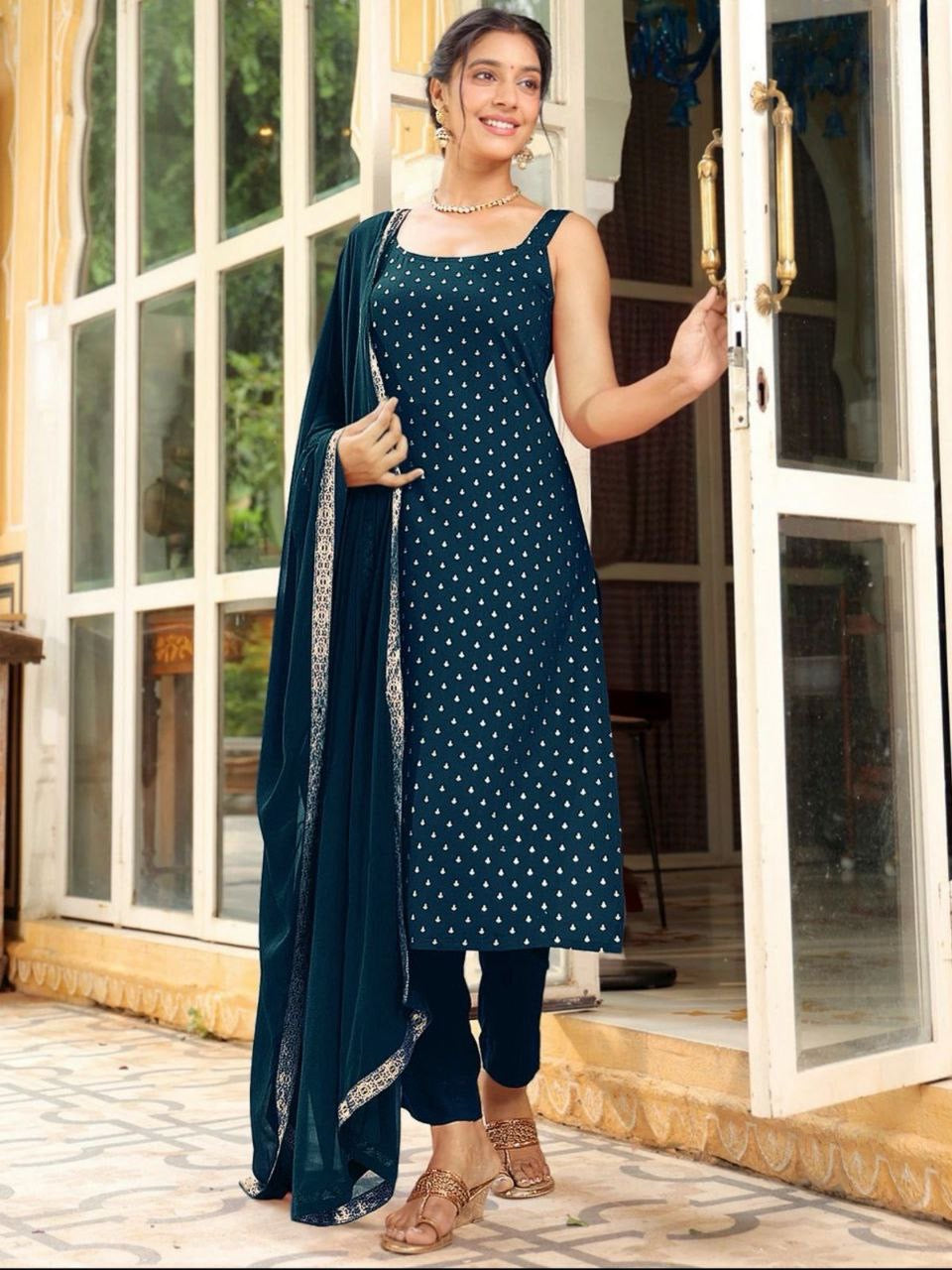 Punjabi "Dana" - Bleu marine