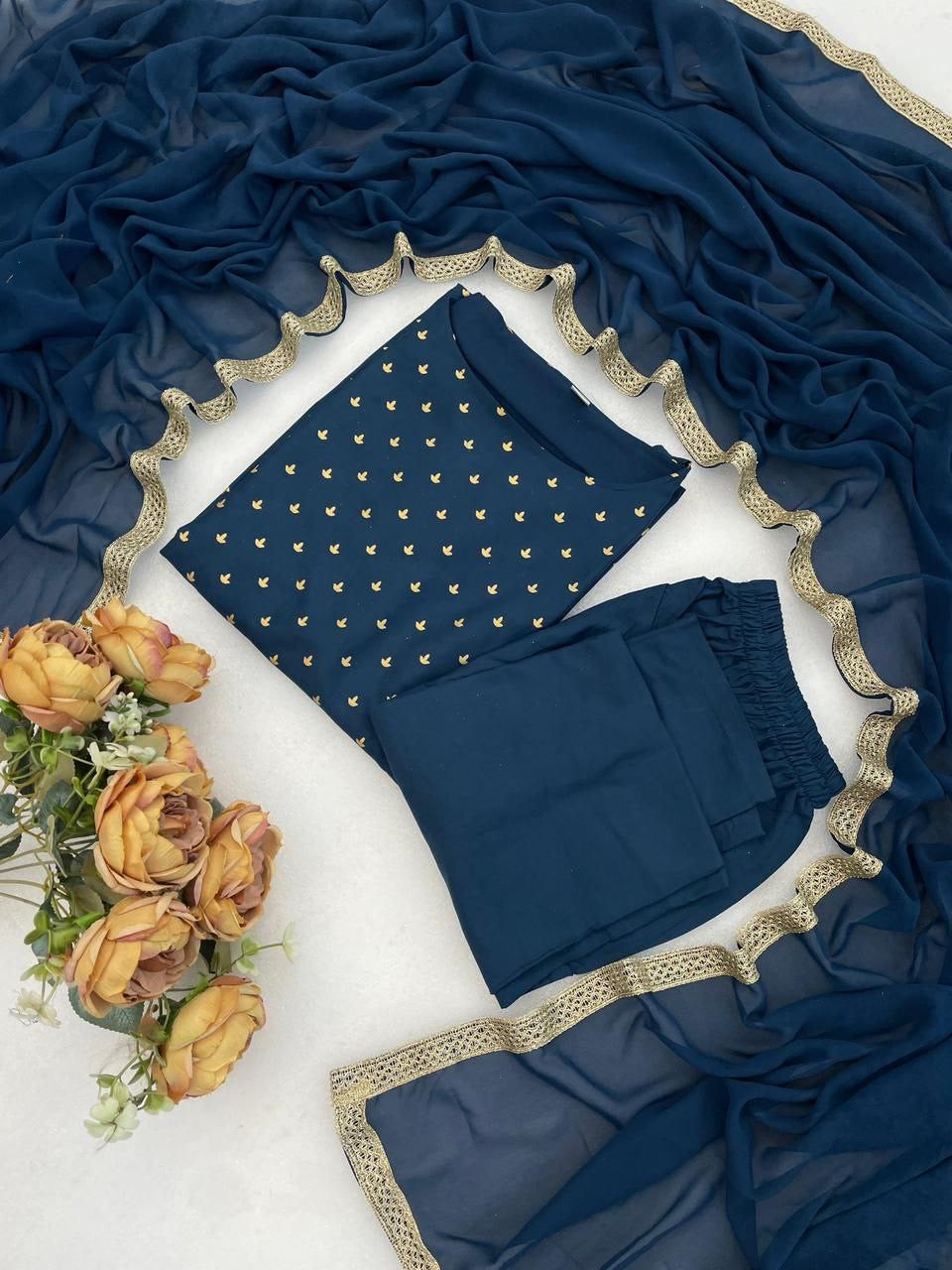 Punjabi "Dana" - Bleu marine
